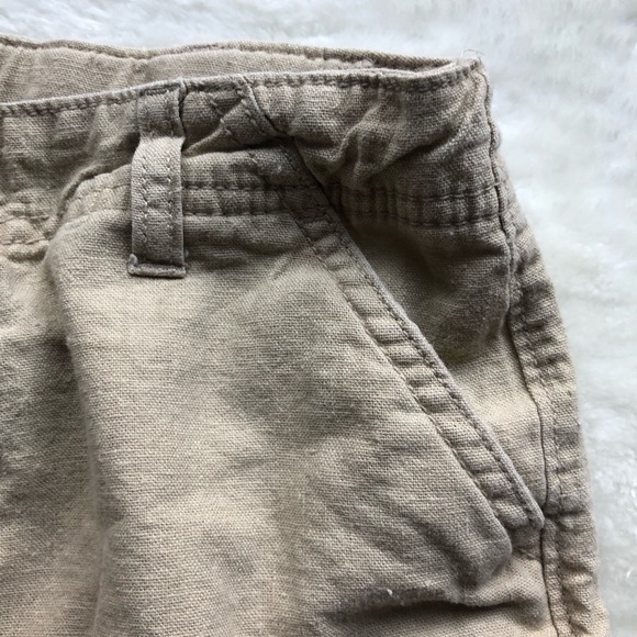 Girls Tan Adjustable linen blend shorts size 12 - Picture 5 of 5